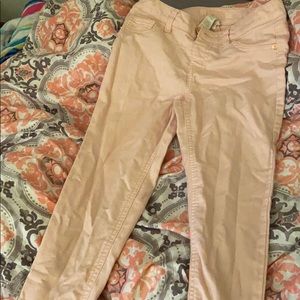 Pink mid rise jeggings
